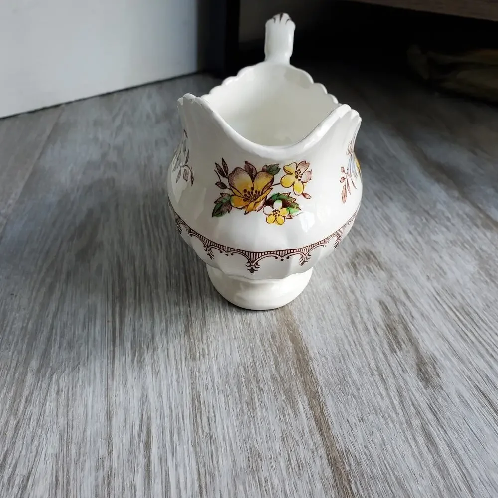 Vintage J&G Meakin Classic White Gravy Boat